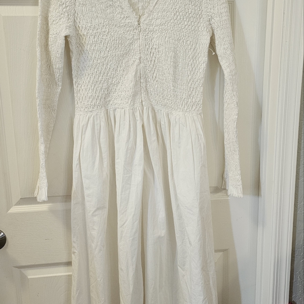 Sea
Casey Smocked Long Sleeve Midi Dress Size 14
